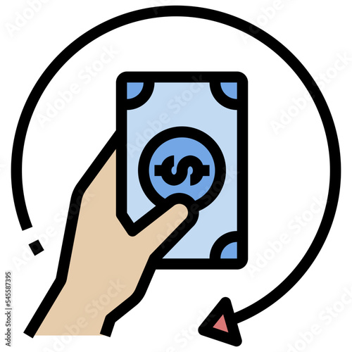 repayment filled outline style icon