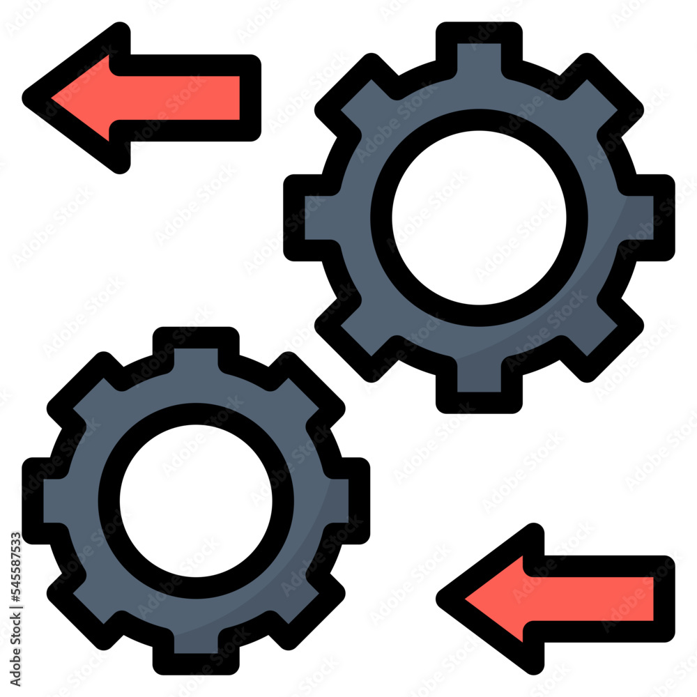 retrograde filled outline style icon retrograde filled outline style icon
