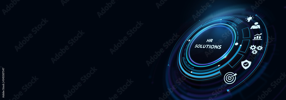 Business, Technology, Internet and network concept. HR Solutions. 3d illustration Business, Technology, Internet and network concept. HR Solutions. 3d illustration