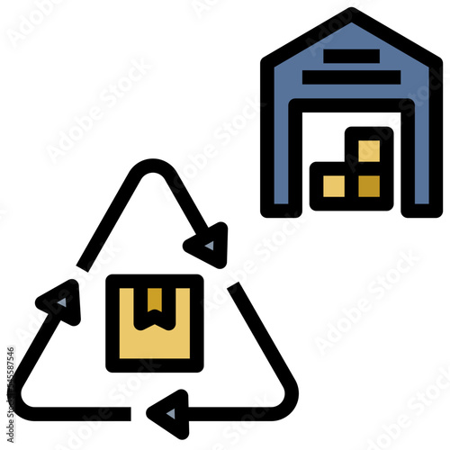 reuse filled outline style icon