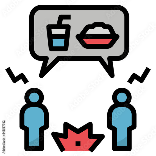 scramble filled outline style icon