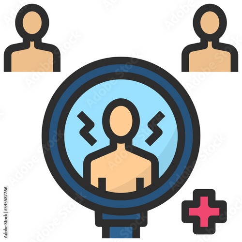 screening filled outline style icon