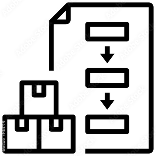 inventory management outline style icon