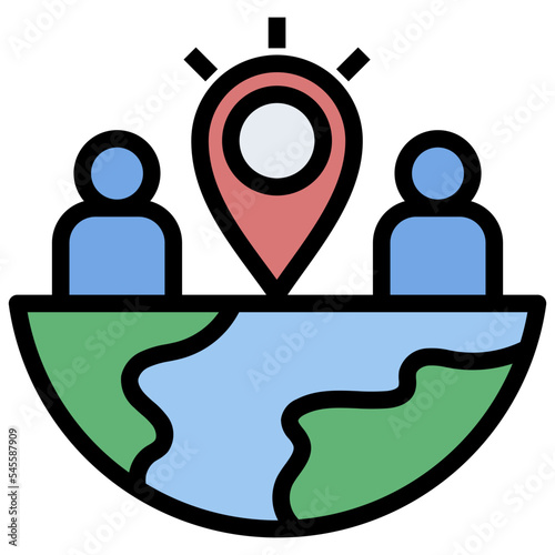 settlement filled outline style icon