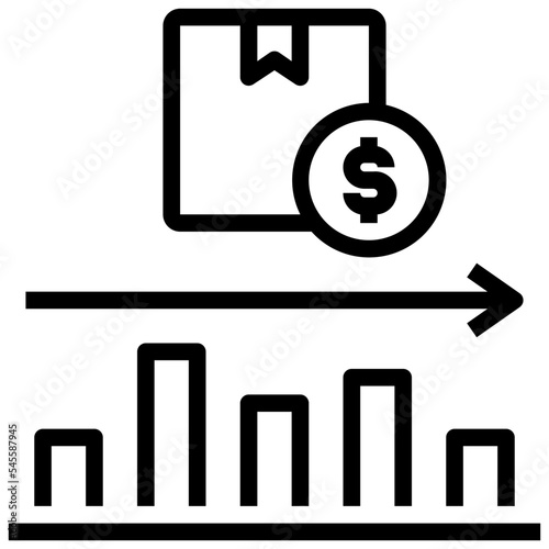 stable market outline style icon