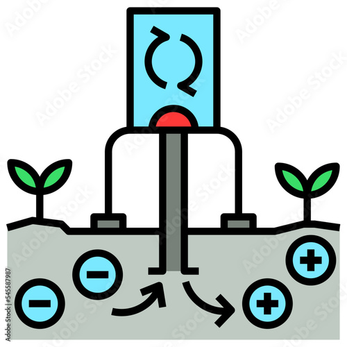 silicon filled outline style icon