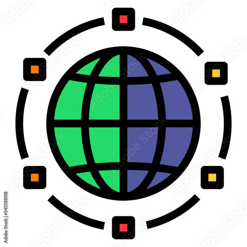 spans filled outline style icon