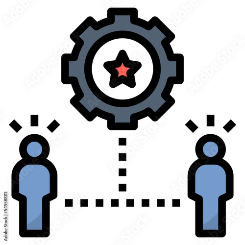 specialization filled outline style icon