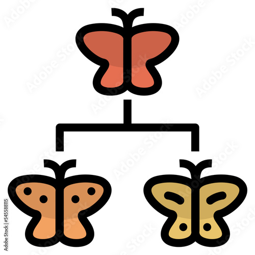 species filled outline style icon