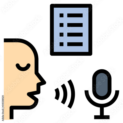 speech filled outline style icon
