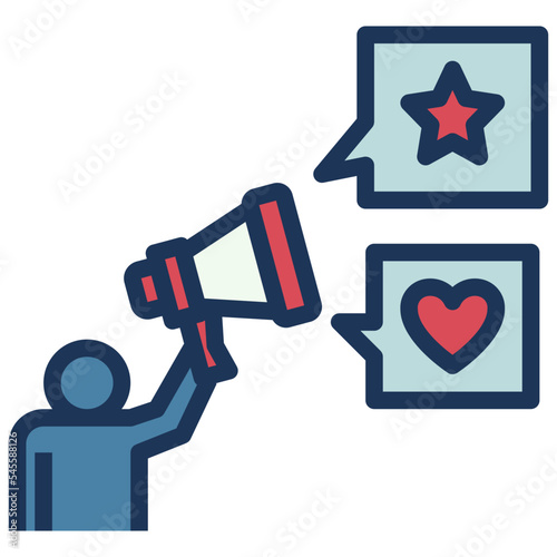 spokesperson filled outline style icon