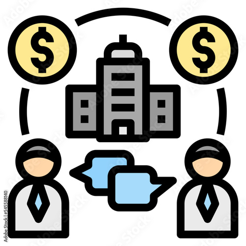 stakeholder filled outline style icon