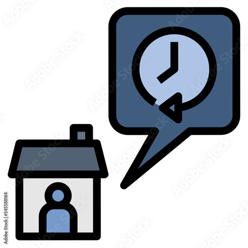 stay filled outline style icon