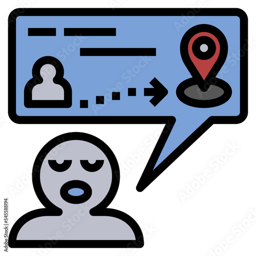 storytelling filled outline style icon