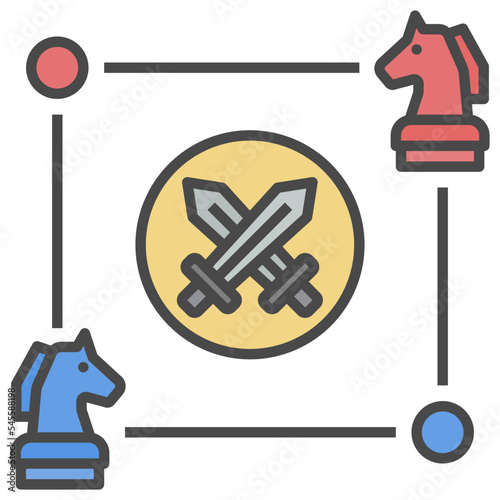 strategy filled outline style icon