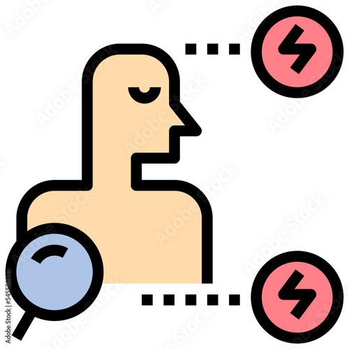 symptom filled outline style icon