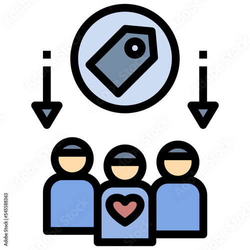 tangible filled outline style icon