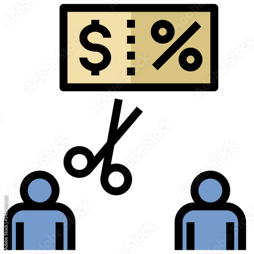 taxation filled outline style icon