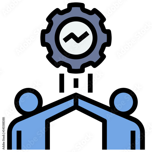 teammate filled outline style icon