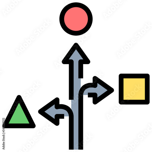 flexible filled outline style icon
