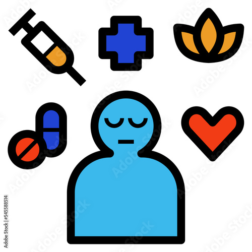 therapeutic filled outline style icon