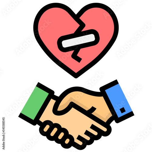 forgive filled outline style icon