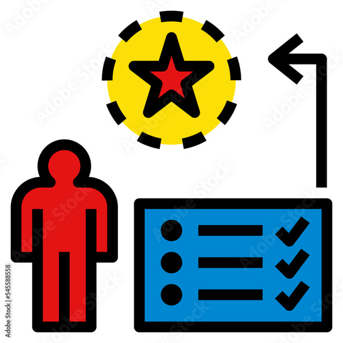 thoughtful filled outline style icon