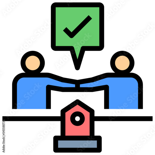 win win filled outline style icon