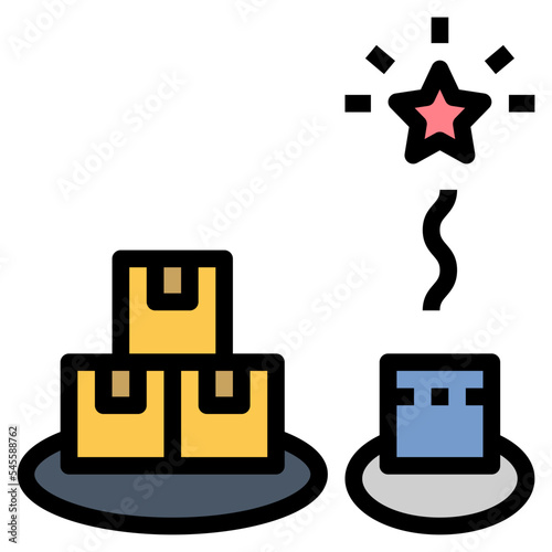unique filled outline style icon