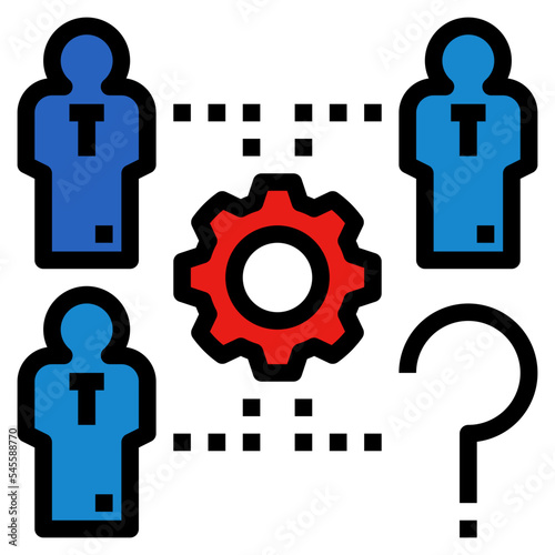 vacancy filled outline style icon