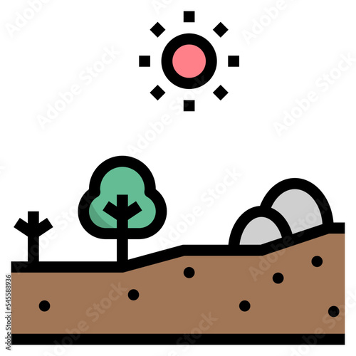 wilderness filled outline style icon