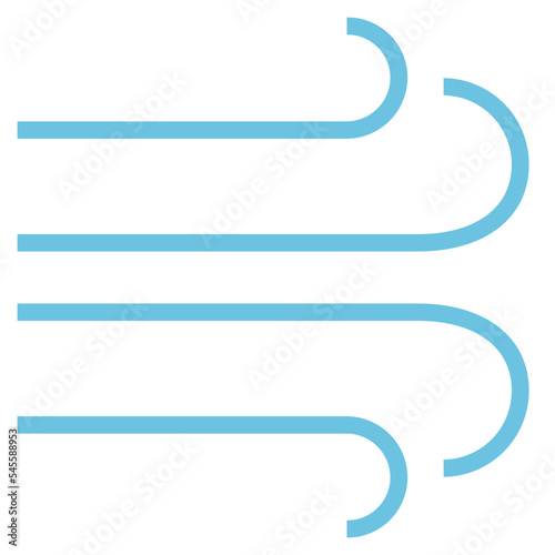 windy filled outline style icon