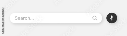Free Download Search bar with round corners. Internet browser engine with search box, address bar and text field. UI design, website interface element with web icons and push button. Vector illustration - GFXLoad