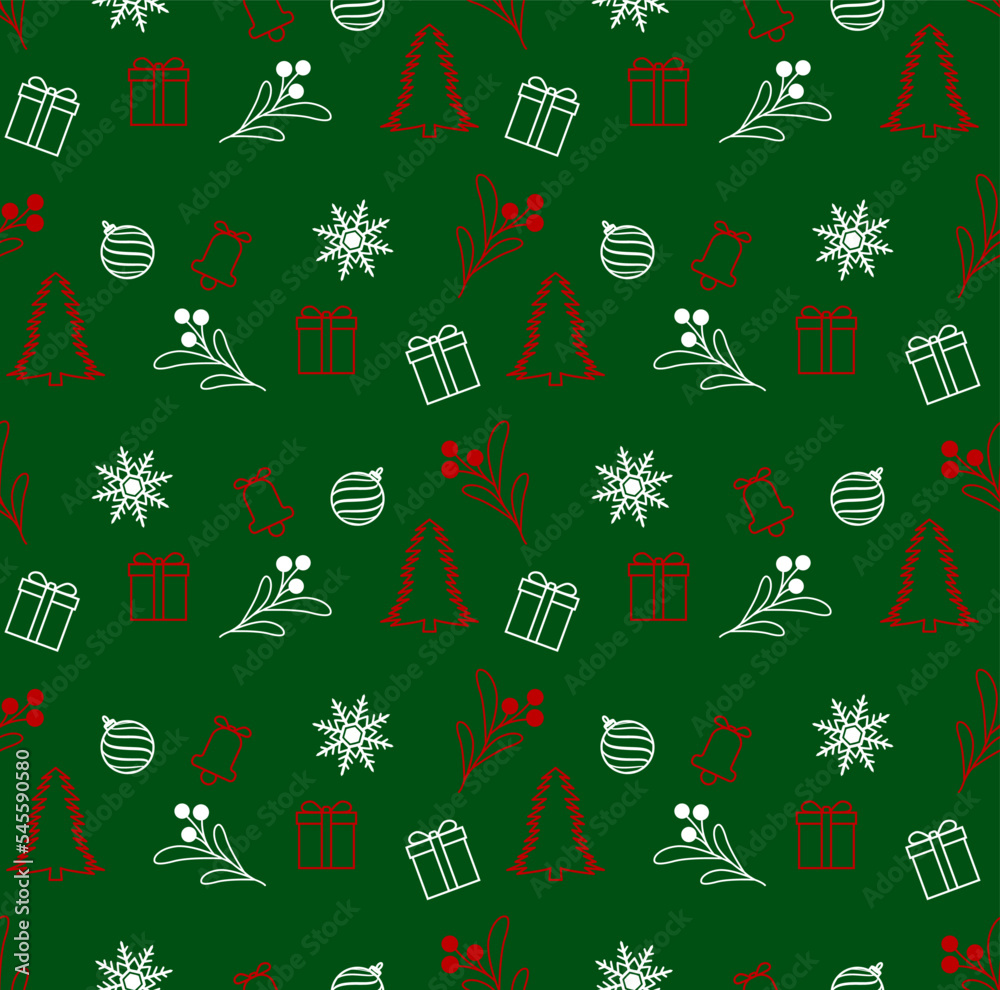 Merry Christmas seamless pattern background. vector. Merry Christmas seamless pattern background. vector.