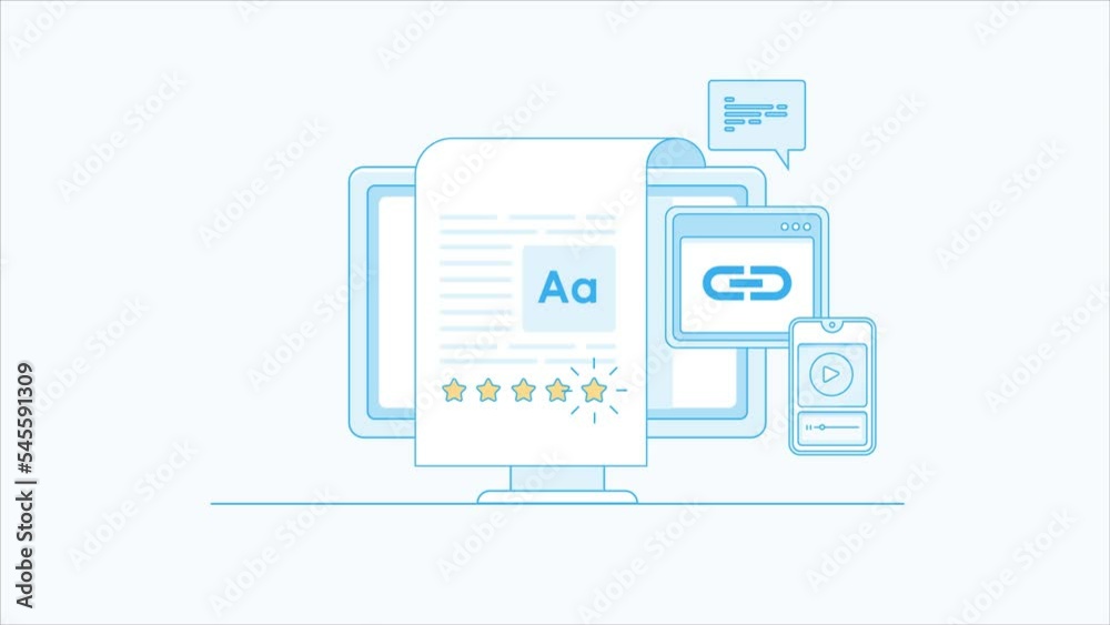 Content marketing, high quality blog content, social media video, business analytics mobile device digital strategy concept, animation. Content marketing, high quality blog content, social media video, business analytics mobile device digital strategy concept, animation.