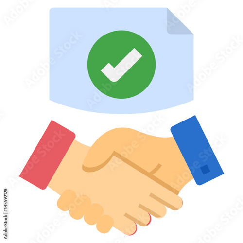 agreement flat style icon
