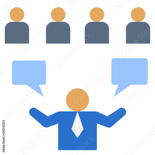 communicate flat style icon