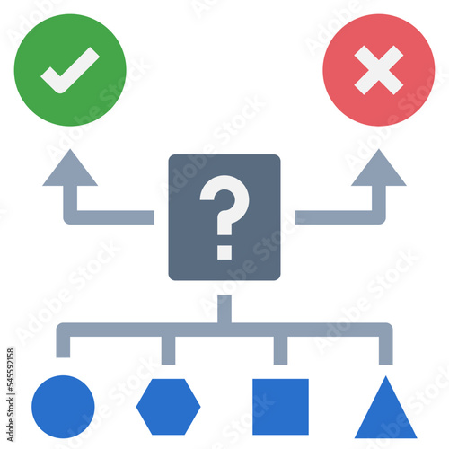 decision flat style icon