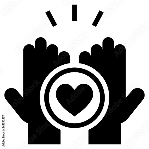 give love glyph style icon