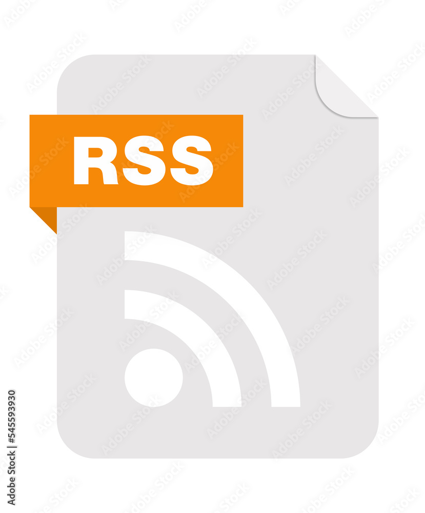 RSS document file format icon illustration RSS document file format icon illustration