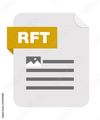 RFT document file format icon illustration photo