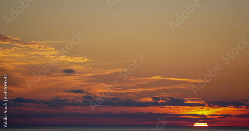 sunset over the ocean