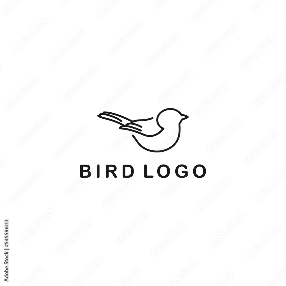 simple bird logo in white background simple bird logo in white background