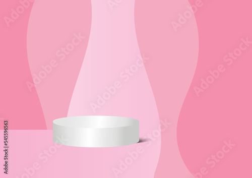 abstract color background for beauty product and cosmetic presentation, podium product stand for sales event, vector illustrator. for online store promotion. © nongnuch