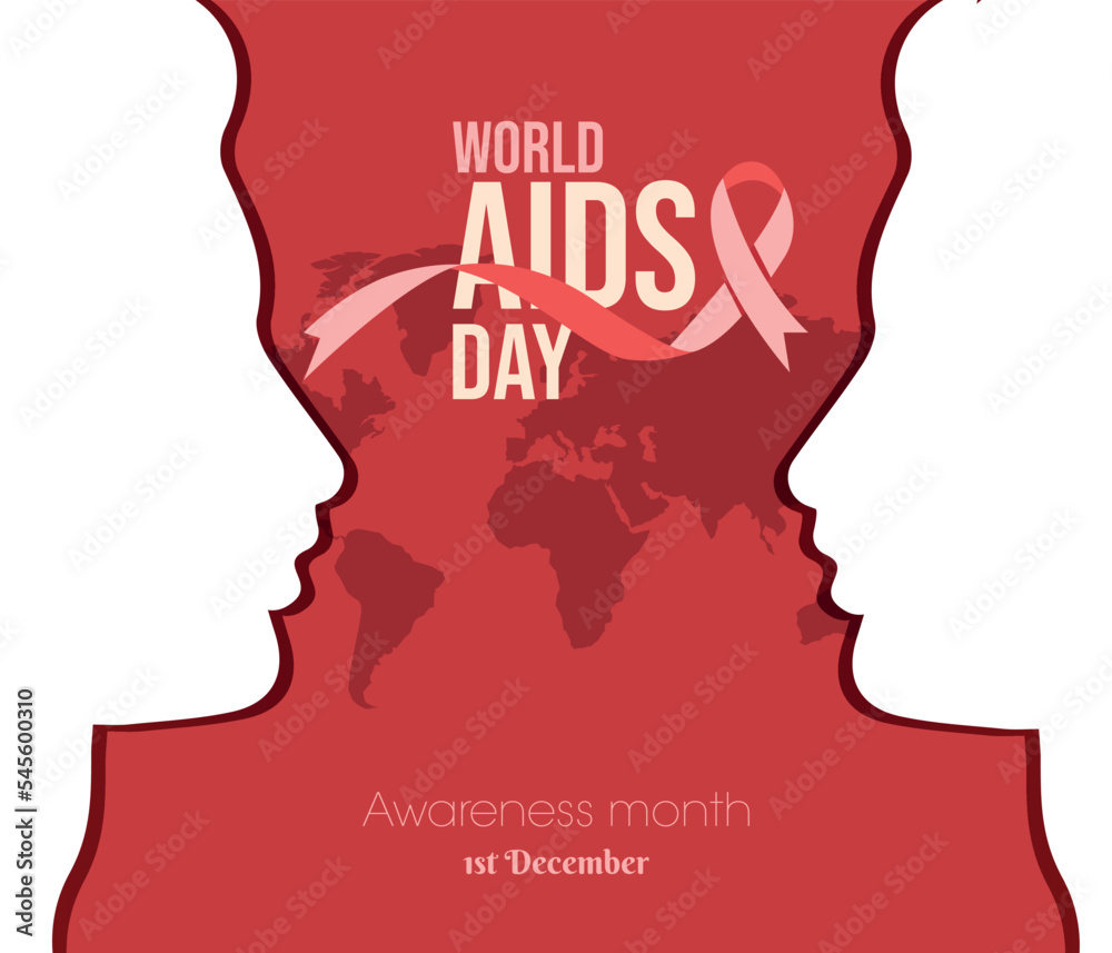 World aids awareness day concept Poster.