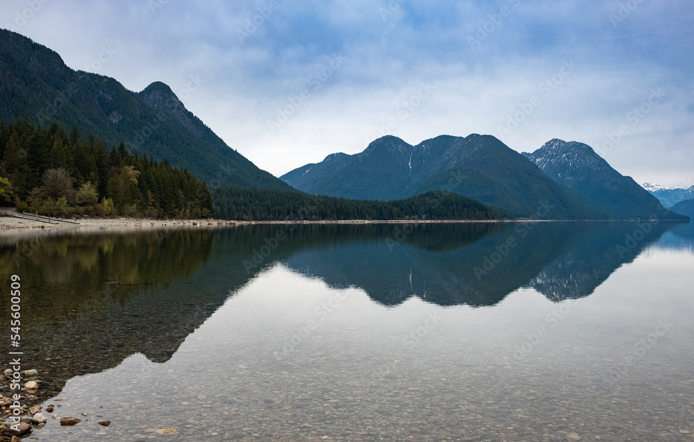 Beautiful landscape of mountain lake with reflection. Beautiful landscape of mountain lake with reflection.
