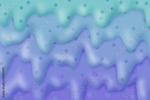 Horizontal cartoon abstract modern background, imitation of dripping or quilting paint.