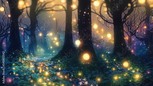crystalline dream forest vine background © FuryTwin