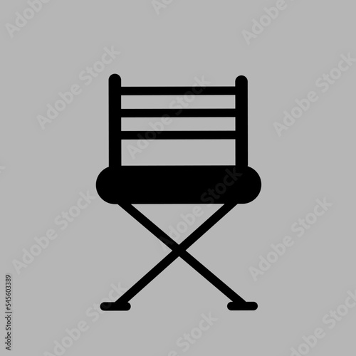 Folding chair icon 