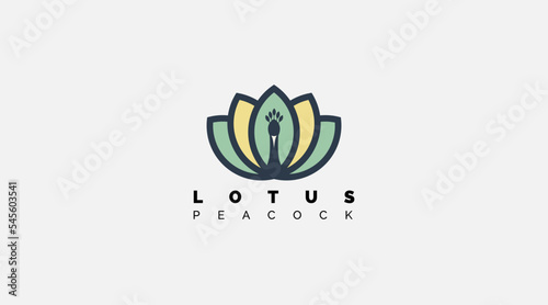 abstract peacock logo Design style for beauty elegant company business 